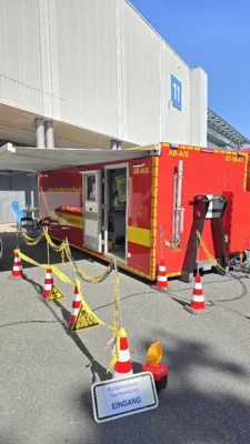 Abrollbehälter Atemschutz/Strahlenschutz auf der IdeenExpo