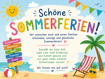 Meldung: Sommerferien – Endlich ist es so weit! ☀️