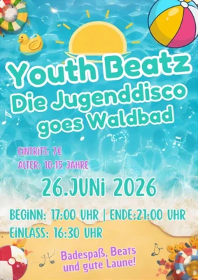 Reminder für Waldbad-Gäste: Am Freitag, den 26. Juni schließt das Waldbad 16:00 Uhr für den regulären Betrieb
