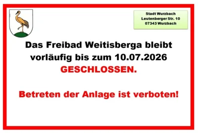 Freibad Weitisberga bleibt vorerst GESCHLOSSEN! (Bild vergr&ouml;&szlig;ern)