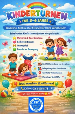 Meldung: Turnen für Kindergartenkinder startet wieder
