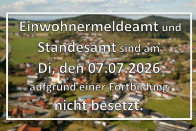 Einwohnermelde-/Standesamt geschlossen