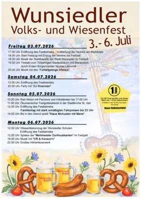 Wunsiedler Volks- und Wiesenfest verbindet Tradition und Jubiläumsfeier