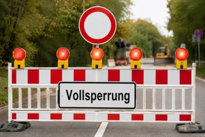 Vollsperrung K 95: Verlegung von Rasengittersteinen zwischen Amöneburg und Amöneburg-Roßdorf