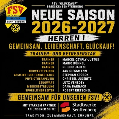 Wir präsentieren: Den Trainer- und Betreuerstab unserer #FSVErste (Bild vergr&ouml;&szlig;ern)