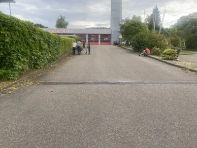 Vorbereitungen für den Tag der offenen Feuerwehr im Rettungszentrum