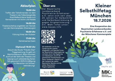 Meldung: Flyer zum Kleinen Selbsthilfetag am 18.07.26 in München erschienen