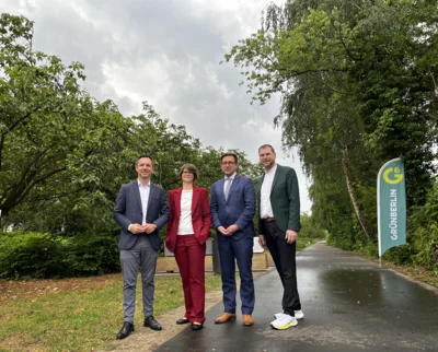 ©Stadt Teltow, v.l.: Dr. Severin Fischer, Irina de Cuveland, Andreas Kraus und Andre Freymuth