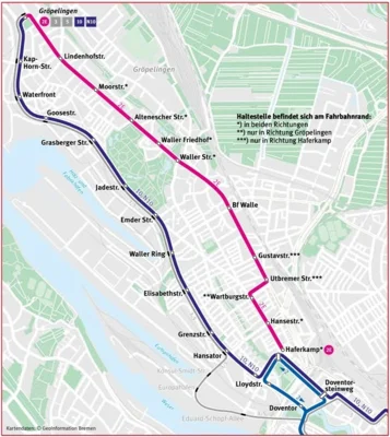 Bauarbeiten auf der Waller Heerstraße! (Bild vergr&ouml;&szlig;ern)