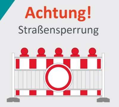 Sperrung der Parchener Bachbrücke (B1) (Bild vergr&ouml;&szlig;ern)