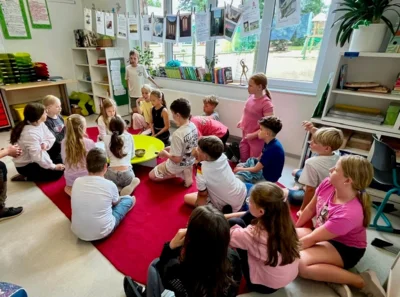 Unsere Klasse 4 bei der Waldolympiade von MV im Stechen