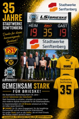 35 Jahre „Stadtwerke Senftenberg“ - und WIR bekommen ein Geschenk