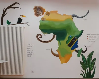 Afrikakarte im Foyer B des GMO (Bild vergr&ouml;&szlig;ern)