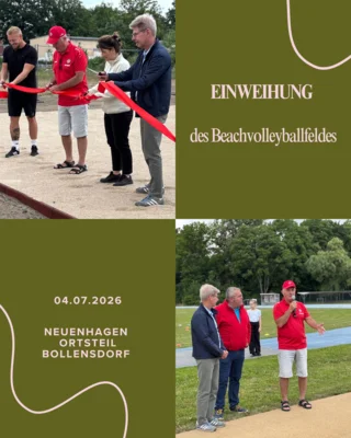 Foto: Bilder der Eröffnung des Beachvolleyballfeldes Foto zur Meldung: Eröffnung des Beachvolleyballfeldes