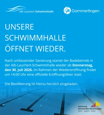 Wiedereröffnung der Alb-Lauchert-Schwimmhalle