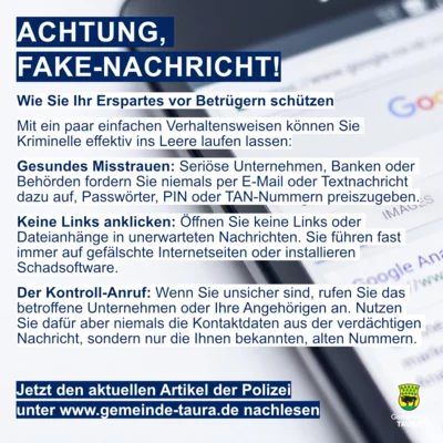 Meldung: Achtung, Fake-Nachricht! Wie Sie Ihr Erspartes vor Betrügern schützen