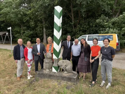 Auftakt an der Bibersäule - Staatssekretär besucht Dübener Heide (C) Claudia Evers