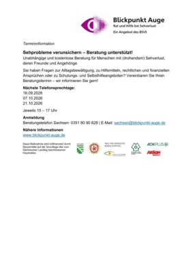 Sehprobleme verunsichern – Beratung unterstützt! (Bild vergr&ouml;&szlig;ern)