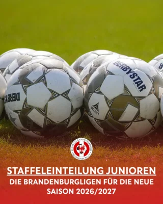Staffeleinteilung der Junioren Brandenburgligen für die neue Saison 2026/2027