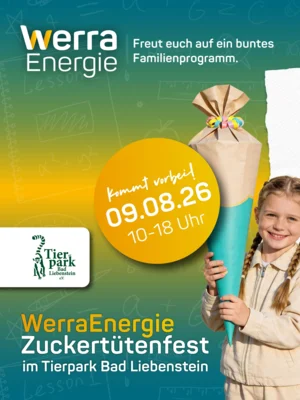 Pressemitteilung der WerraEnergie: Zückertütenfest im Tierpark Bad Liebenstein