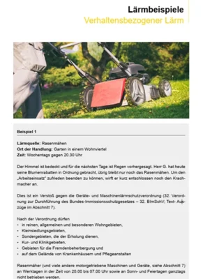 Lärmbelästigung, Ruhestörung: Lärmschutzregelungen beim Rasen mähen (Bild vergr&ouml;&szlig;ern)