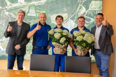 Erfolgreicher Ausbildungsabschluss in der Stadtwirtschaft (Bild vergr&ouml;&szlig;ern)