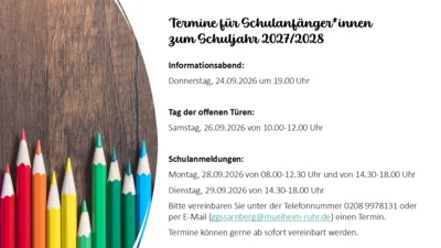 Schulanmeldungen 2026/2027