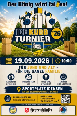 IDE Kubb-Turnier 2026 – Der König wird fallen!