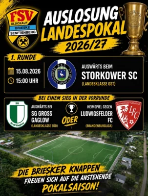 Pokalauslosung im Landespokal für unsere #FSVErste (Bild vergr&ouml;&szlig;ern)
