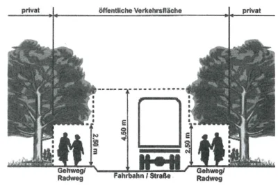 Lichtraumprofil und Pflanzenschnitt im Sommer (Bild vergr&ouml;&szlig;ern)