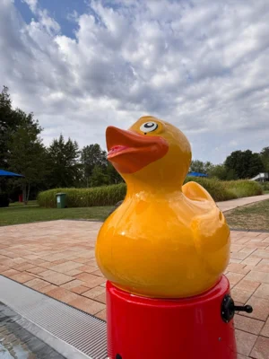 Spielgerät im Kinderbereich des Freibads Ortenberg erneuert – „Ente“ wieder bespielbar (Bild vergr&ouml;&szlig;ern)