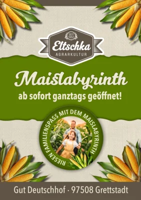 Meldung: Maislabyrinth seit 10.07.2026 wieder ganztags geöffnet