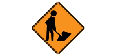 Baustellenschild