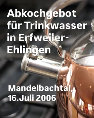 Abkochgebot für Trinkwasser in Erfweiler-Ehlingen. Symbolfoto: kboyd, Pixabay.