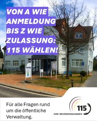 Gemeinde Kloster Lehnin ab sofort über die Behördennummer 115 erreichbar (Bild vergr&ouml;&szlig;ern)