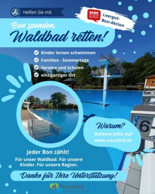 Pfand-Bon-Aktion unterstützt Waldbad Naunhof