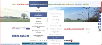 Menü Gemeinde und Bürgerservice/Verwaltung und Bürgerservice/Hitzeschutz (Bild vergr&ouml;&szlig;ern)
