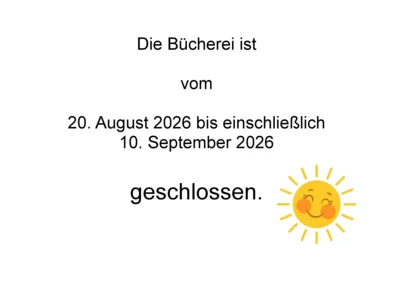 Die Gemeindebücherei macht Urlaub