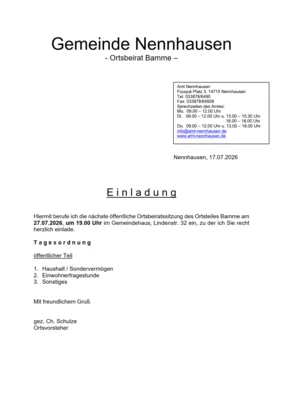Ortsbeiratssitzung Bamme (Bild vergr&ouml;&szlig;ern)
