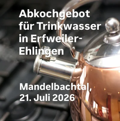 Abkochgebot für Trinkwasser in Erfweiler-Ehlingen. Symbolfoto: kboyd, Pixabay.
