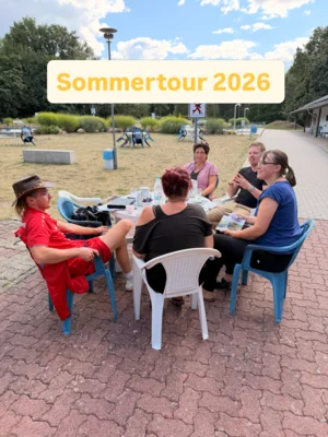 Teilnehmer der Sommertour im Naturbad in Neustadt (Dosse) (Bild vergr&ouml;&szlig;ern)