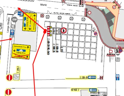 Update 3: Ortsdurchfahrt - Einbahnstraße am Markt wird umgedreht