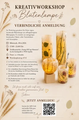 Meldung: Blütenlampen - Workshop