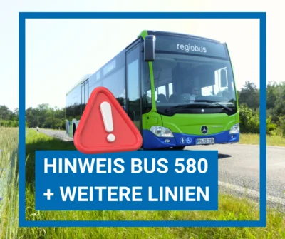 Baubedingte Änderungen auf der Buslinie 580 in Werder (Bild vergr&ouml;&szlig;ern)