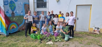 Gesunde Schule & Schulgarten an der Grundschule Großthiemig (Bild vergr&ouml;&szlig;ern)