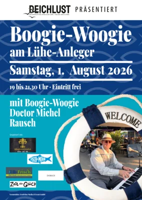 Boogie-Woogie am Lühe-Anleger am Samstag, 01. August 2026