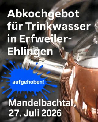 Das Abkochgebot für das Trinkwasser in Erfweiler-Ehlingen und den mitversorgten Bereichen ist aufgehoben. Symbolfoto: kboyd, Pixabay.