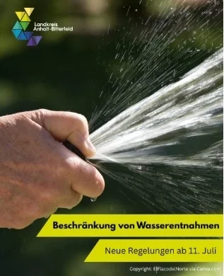 Allgemeinverfügung zur Beschränkung/ Verbot von Wasserentnahmen im Landkreis Anhalt-Bitterfeld (Bild vergr&ouml;&szlig;ern)