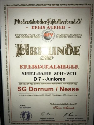 Die D-Jugend der SG Dornum-Nesse holt den Kreispokal. (Bild vergr&ouml;&szlig;ern)