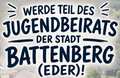 Foto mit Infotext "Werde Teil des Jugendbeirats der Stadt Battenberg (Eder)!"